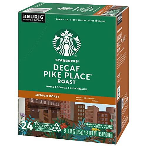Starbucks Decaf Pike Place Roast, K-Cup For Keurig Brewers, 96 C
