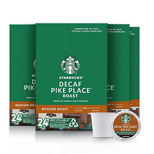 Starbucks Decaf Pike Place Roast, K-Cup For Keurig Brewers, 96 C