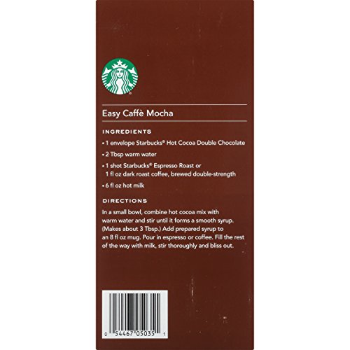Starbucks Double Hot Chocolate Hot Cocoa Mix, 1 Ounce Packets, 8