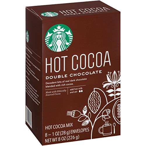 Starbucks Double Hot Chocolate Hot Cocoa Mix, 1 Ounce Packets, 8