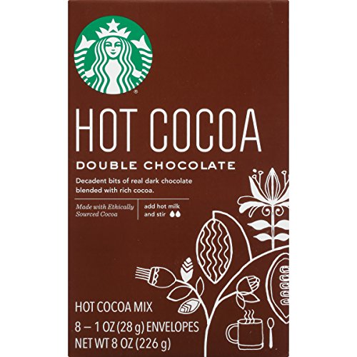 Starbucks Double Hot Chocolate Hot Cocoa Mix, 1 Ounce Packets, 8