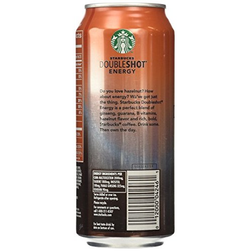 Starbucks, Doubleshot Energy Drink, Hazelnut, 15 fl oz. cans 12...