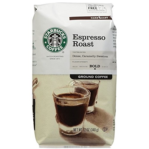 Starbucks Espresso Ground Coffee, 12 Oz Packaging May Vary
