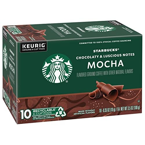 Starbucks Flavored Coffee K-Cup Pods, Mocha Flavored Coffee, Mad