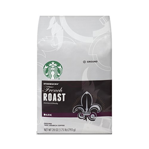 Starbucks French Roast Dark Roast Ground Coffee, 28 Ounce Pack