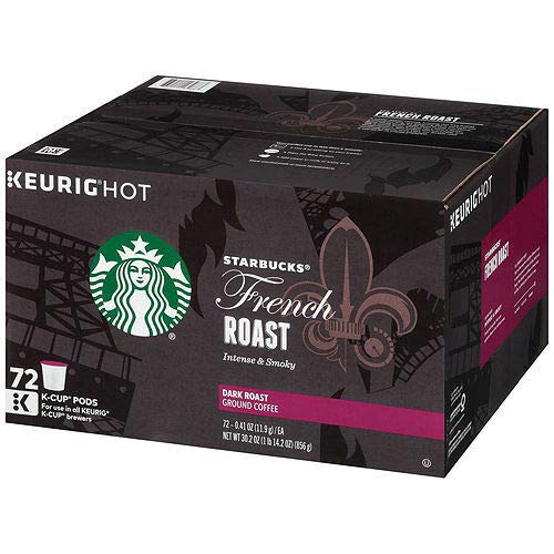 Starbucks French Roast K Cup Dark Roast Coffee K Cup Pods, 72 Ct