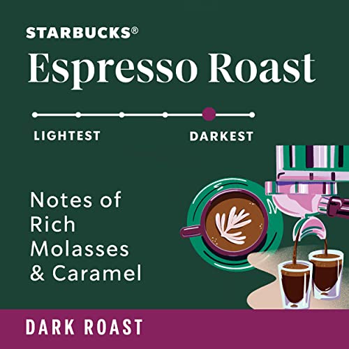 Starbucks Ground Coffee—Dark Roast Coffee—Espresso Roast—100% Ar Starbucks Ground Coffee—Dark Roast Coffee—Espresso Roast—100% Ar