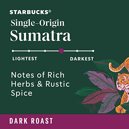 Starbucks Ground Coffee—Dark Roast Coffee—Sumatra—100% Arabica—6