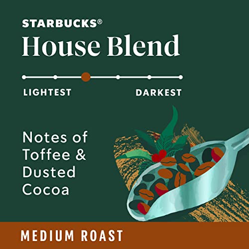 Starbucks Ground Coffee—Medium Roast Coffee—House Blend—100% Ara