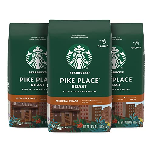 Starbucks Ground Coffee—Medium Roast Coffee—Pike Place Roast—100