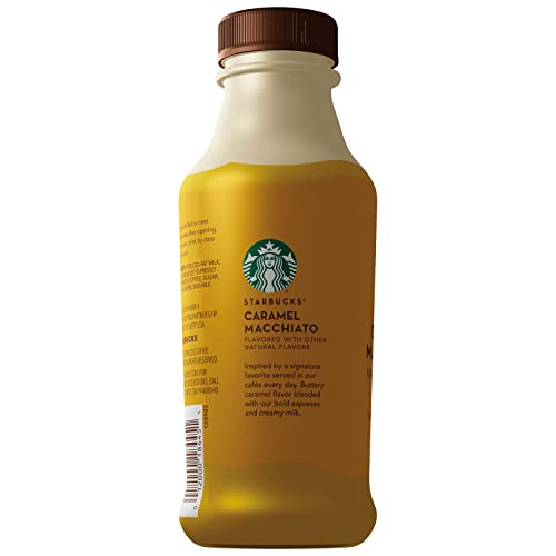 Starbucks Iced Espresso, Caramel Macchiato, 14oz Bottles, 8 Pack
