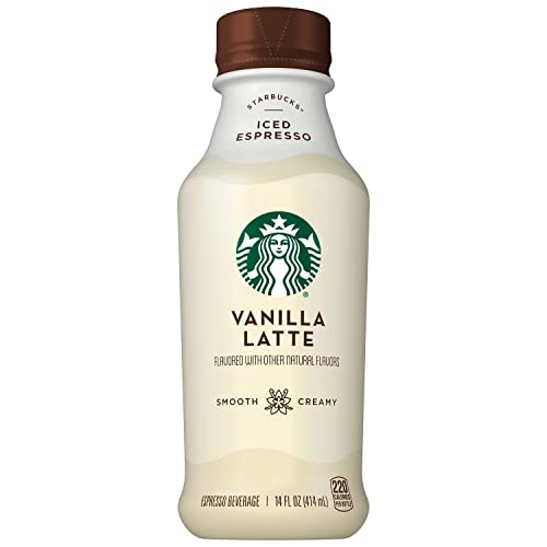 Starbucks Iced Espresso, Vanilla Latte, 14oz Bottles 8 Pack
