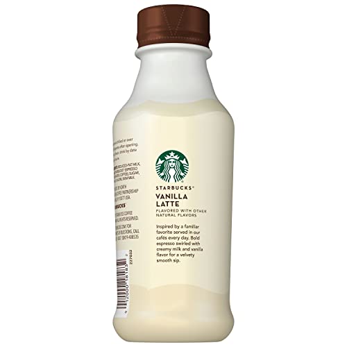 Starbucks Iced Espresso, Vanilla Latte, 14oz Bottles 8 Pack