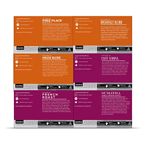 Starbucks K-Cup Coffee Pods Medium &Amp; Dark Roast Variety Pack, 10