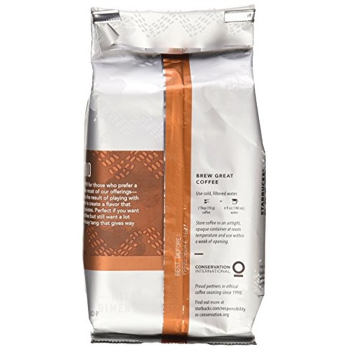 Starbucks, Medium Roast, Breakfast Blend, Ground Coffee, 12Oz Ba