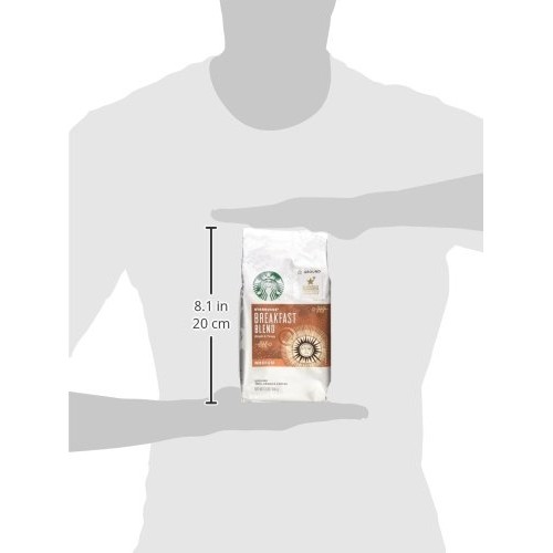 Starbucks, Medium Roast, Breakfast Blend, Ground Coffee, 12Oz Ba