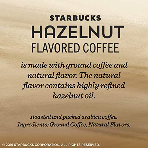 Starbucks Medium Roast Ground Coffee — Hazelnut — 6 Bags 11 Oz.
