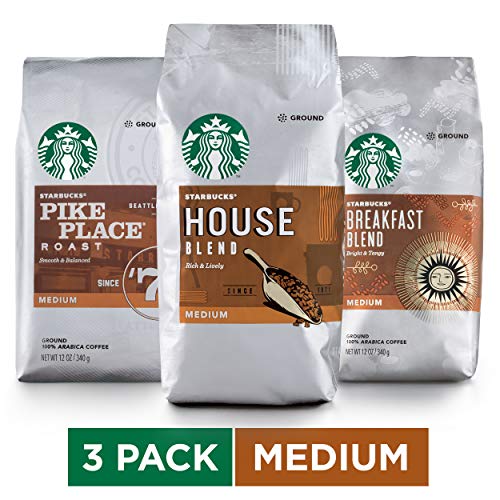 Starbucks Medium Roast Ground Coffee Variety Pack, 12 Ounce Pac
