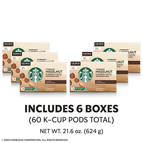 Starbucks Medium Roast K-Cup Coffee Pods — Hazelnut For Keurig B