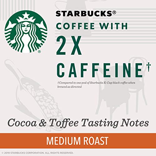 Starbucks Medium Roast K-Cup Coffee Pods With 2X Caffeine — For