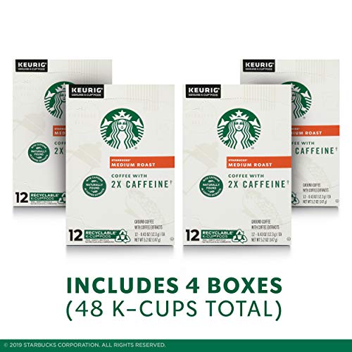 Starbucks Medium Roast K-Cup Coffee Pods With 2X Caffeine — For