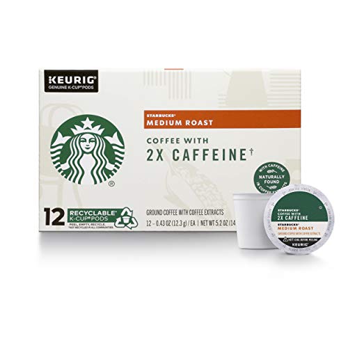 Starbucks Medium Roast K-Cup Coffee Pods With 2X Caffeine — For