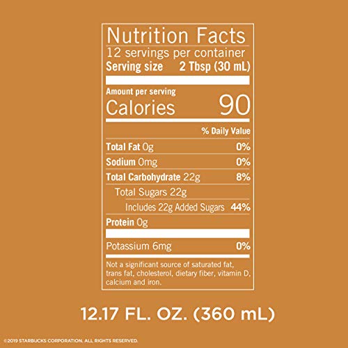 Starbucks Naturally Flavored Coffee Syrup, Caramel, Pack Of 4