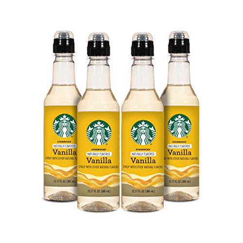 Starbucks Naturally Flavored Coffee Syrup, Vanilla, Pack Of 4