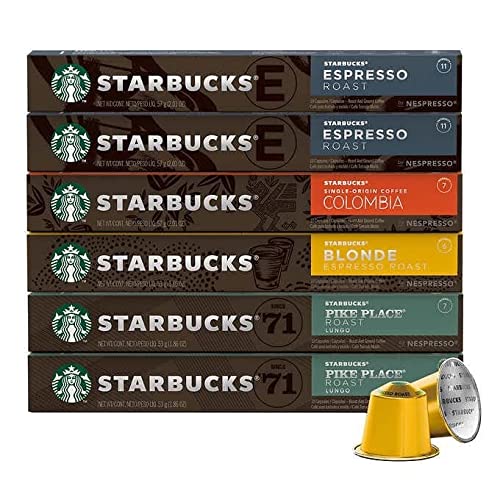 Starbucks Nespresso Original Line Variety Pack Capsules, 60 Count