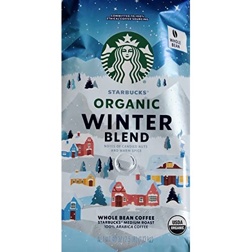 Starbucks Organic Coffee Winter Blend Whole Bean Medium Roast Ar
