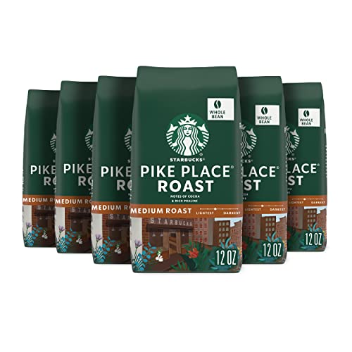 Starbucks Medium Roast Whole Bean Coffee — Pike Place Roast — 6