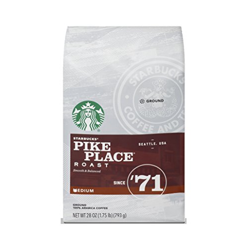 Starbucks Pike Place Roast Medium Roast Ground Coffee, 28-Ounce Bag