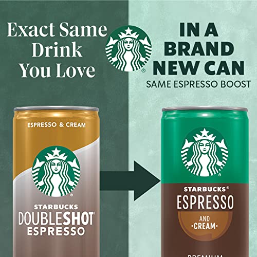 Starbucks Ready To Drink Coffee, Espresso &Amp; Cream, 6.5Oz Cans 1