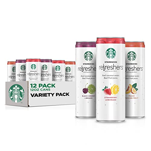 Starbucks Rtd Energy Drink, Refreshers, 3 Flavor Variety Pack ,