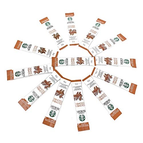 Starbucks Via Instant Coffee, Colombia, Medium, 1.51 Ounce, 13 P