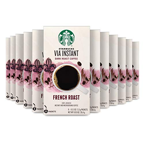 Starbucks Via Instant Coffee Dark Roast Packets — French Roast —