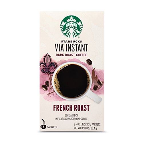 Starbucks Via Instant Coffee Dark Roast Packets — French Roast —