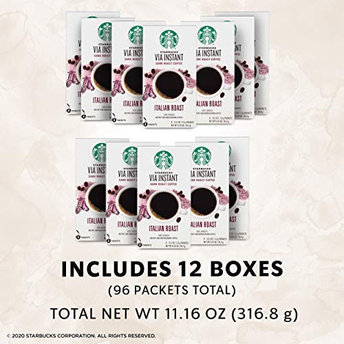 Starbucks Via Instant Coffee Dark Roast Packets — Italian Roast