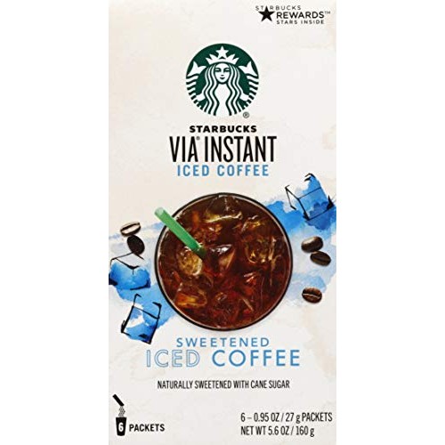 Starbucks VIA Instant Coffee Medium Roast Packets — Sweetened Ic...