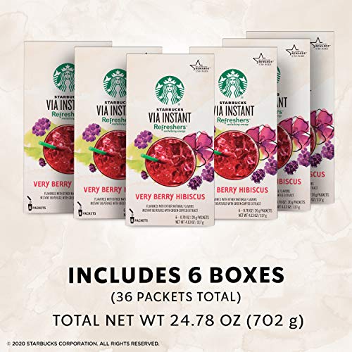 Starbucks Via Instant Coffee, Very Berry Hibiscus Refresher, 6 C Starbucks Via Instant Coffee, Very Berry Hibiscus Refresher, 6 C