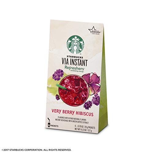 Starbucks Via Instant Coffee, Very Berry Hibiscus Refresher, 6 C Starbucks Via Instant Coffee, Very Berry Hibiscus Refresher, 6 C