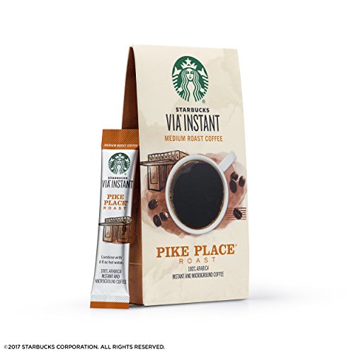 Starbucks Via Instant Pike Place Roast Medium Roast Coffee, 8 Co
