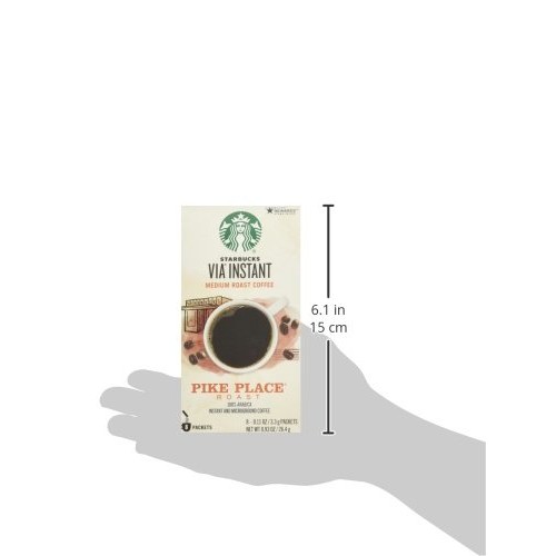 Starbucks Via Instant Pike Place Roast Medium Roast Coffee, 8 Co