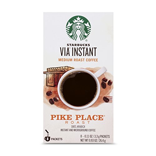 Starbucks Via Instant Pike Place Roast Medium Roast Coffee, 8 Co