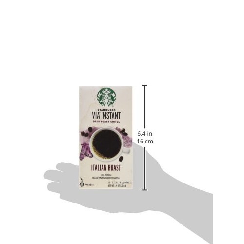 Starbucks Via Ready Brew Italian Roast Coffee 1.4Oz 12 Single Se
