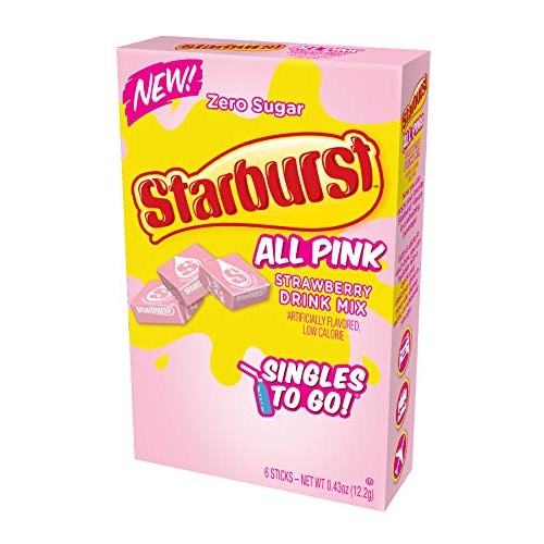Starburst Singles To Go Zero Sugar Drink Mix, Strawberry, 6 Ct P
