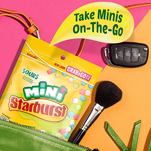 Starburst Minis Sours Candy Bag, 8.0 Ounce Pack Of 8
