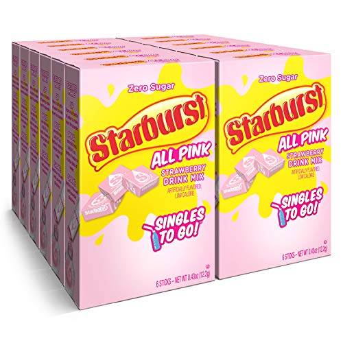 Starburst Singles To Go Powdered Drink Mix, All Pink Strawberry,