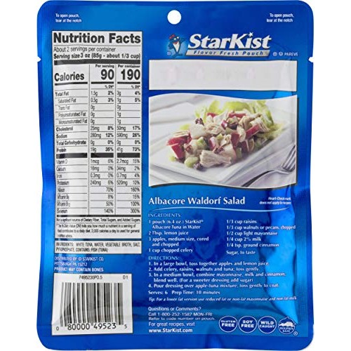 Starkist Albacore White Tuna In Water, 6.4 Oz Pouch