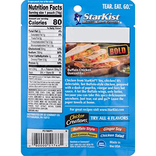 Starkist Chicken Creations Bold Buffalo Style - 2.6 Oz Pouch
